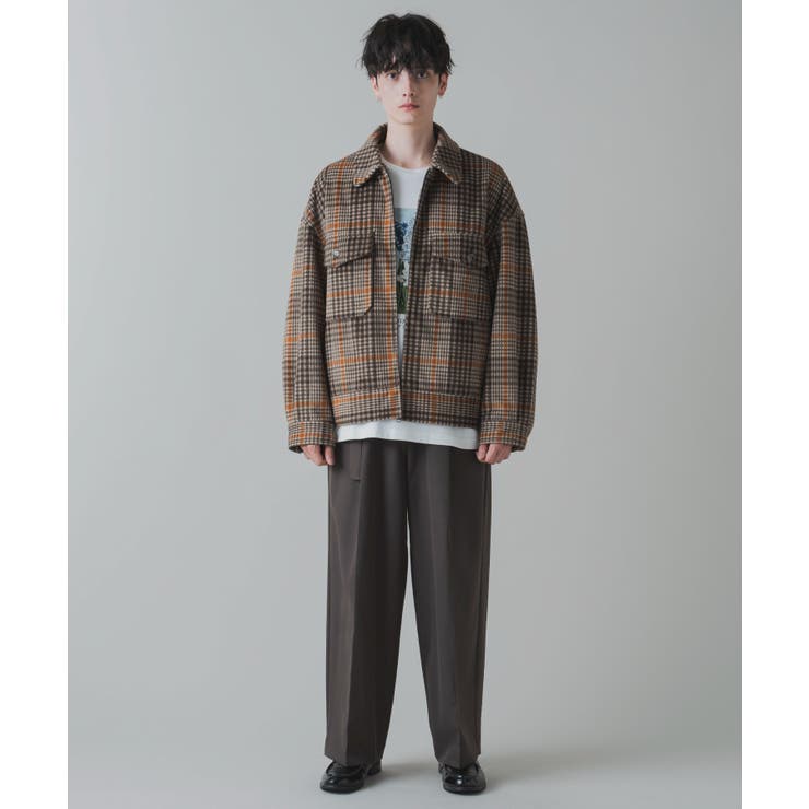 定価12万★TRANSIT UOMO 肉厚ニットコート トランジットウオモ ニットメルトン ダブルオーバーコート メンズ[品番：WG010088673