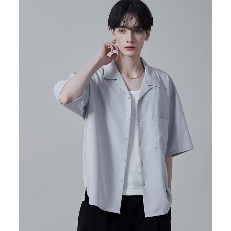 ドライポリオープンカラーシャツ(S)[品番：WG010090562]｜WEGO【MEN