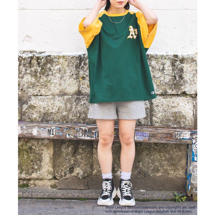 新品⭐韓国限定⭐MLB Korea⭐Tシャツ Mサイズ モノグラム ベージュ MLB Korea tシャツ Korea(エムエルビーコリア)/オーバーサイズ