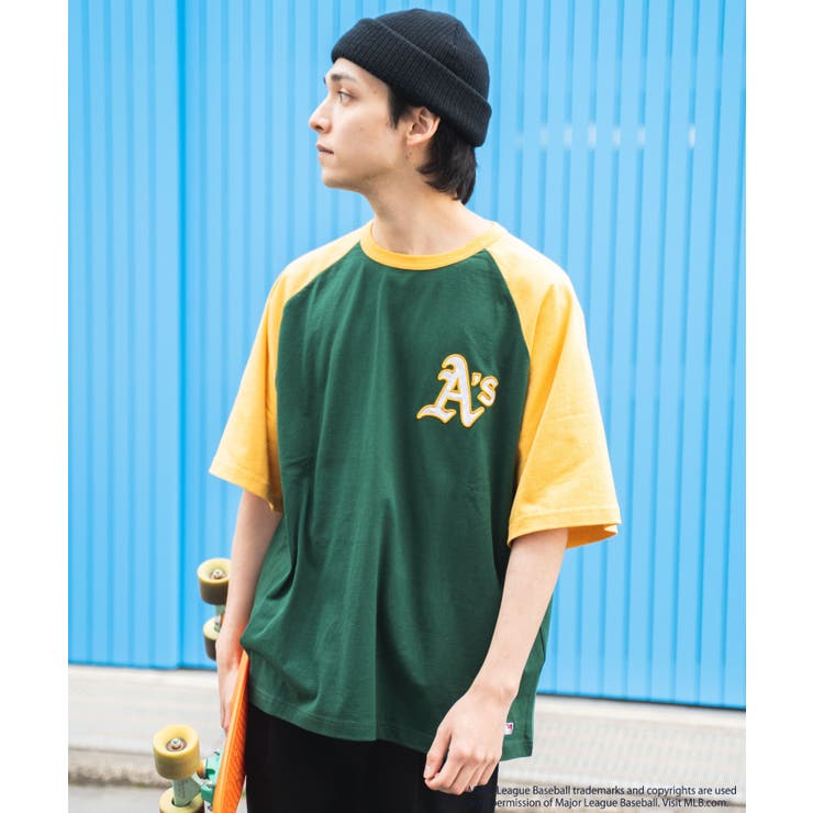 新品⭐韓国限定⭐MLB Korea⭐ Tシャツ Mサイズ モノグラム紺色ネイビー 別注 MLB ラグランロゴBIGT 韓国 韓国ファッション ストリート系