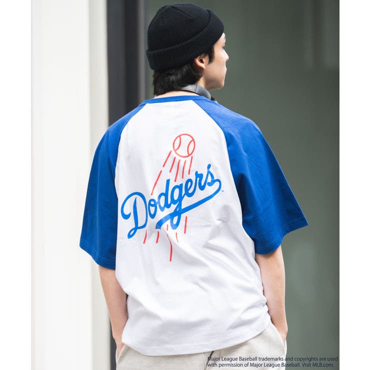 新品⭐韓国限定⭐MLB Korea⭐ Tシャツ Mサイズ モノグラム紺色ネイビー 別注 MLB ラグランロゴBIGT 韓国 韓国ファッション ストリート系