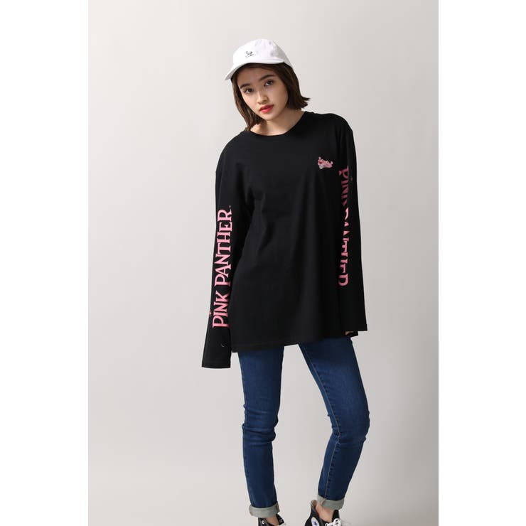 ピンクパンサーコラボロングTシャツ  MC17AU10-L005[品番：WG010023102]｜WEGO【WOMEN】（ウィゴー）のレディースファッション通販｜SHOPLIST（ショップリスト）