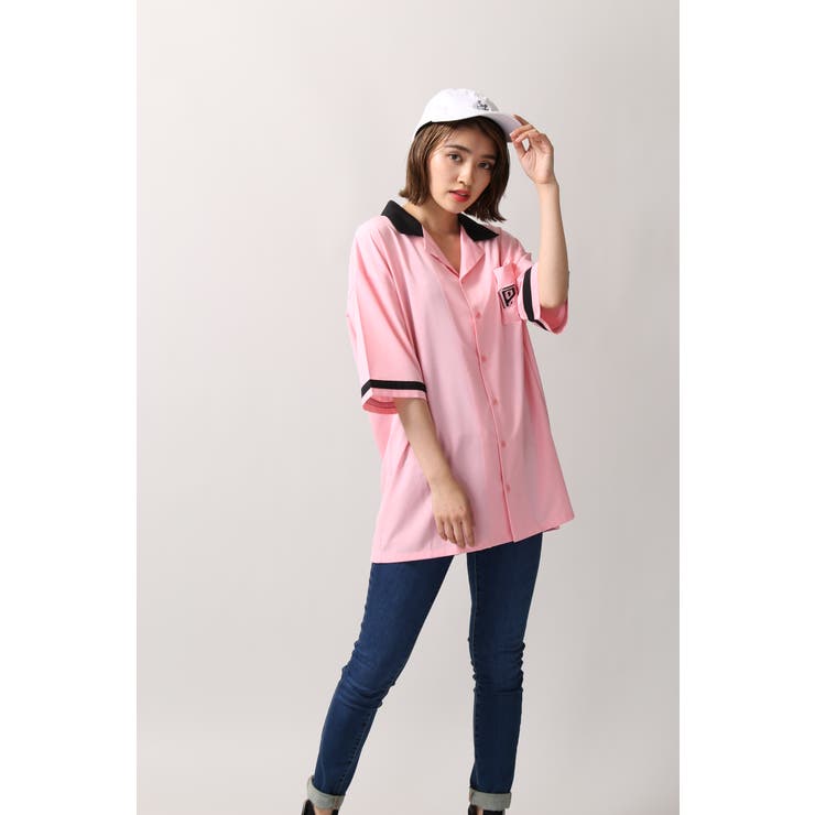 ピンクパンサーコラボボーリングシャツ MC17AU10-L006[品番 ピンクパンサーコラボボーリングシャツ MC17AU10-L006[品番