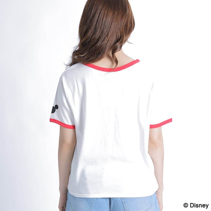 ミッキーマウス別注リンガーTシャツ MC17SM07-L002[品番：WG010020719