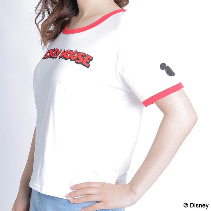 ミッキーマウス別注リンガーTシャツ MC17SM07-L002[品番：WG010020719