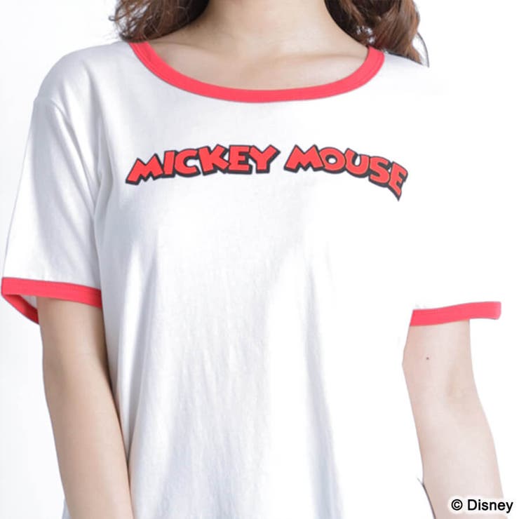 ミッキーマウス別注リンガーTシャツ MC17SM07-L002[品番：WG010020719