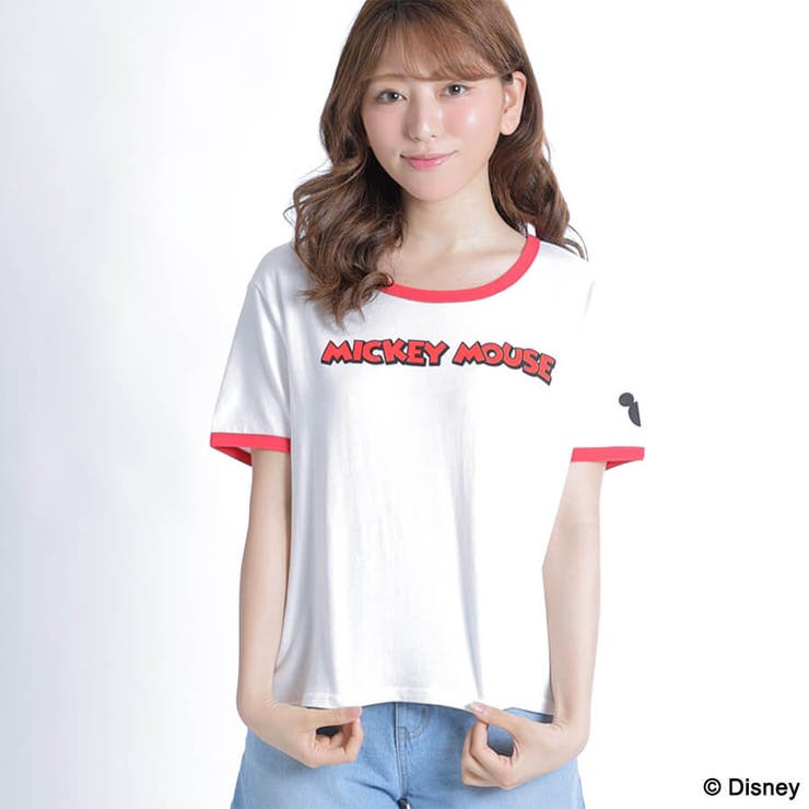 ミッキーマウス別注リンガーTシャツ MC17SM07-L002[品番：WG010020719
