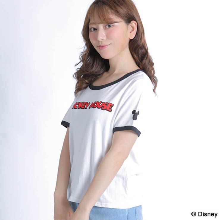 ミッキーマウス別注リンガーTシャツ MC17SM07-L002[品番：WG010020719