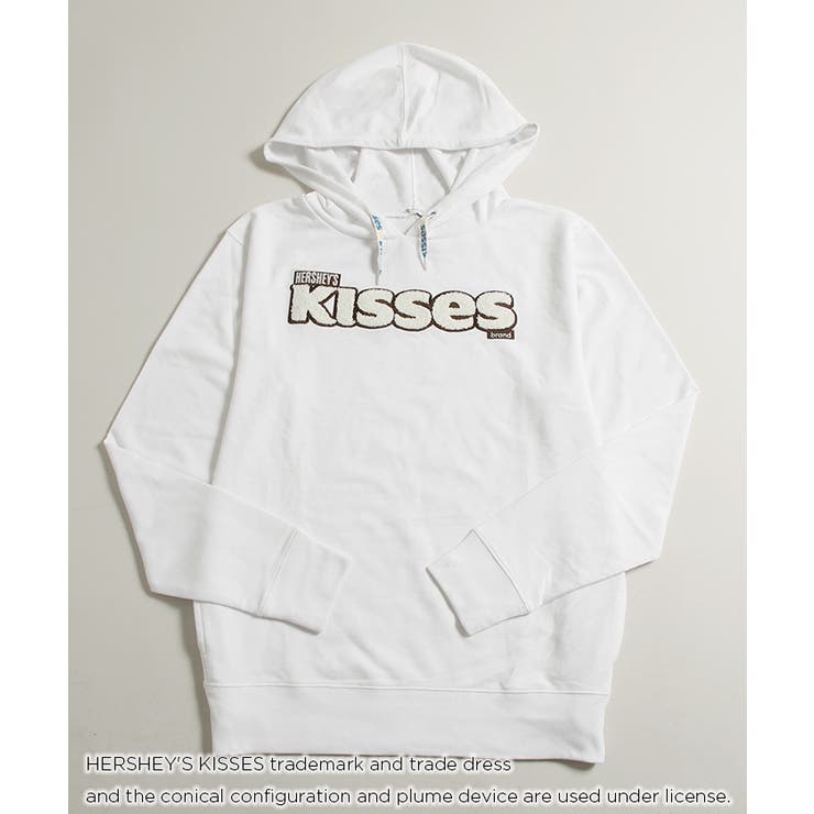 chocolate✖️girlホワイト フーディグラフィックプリント