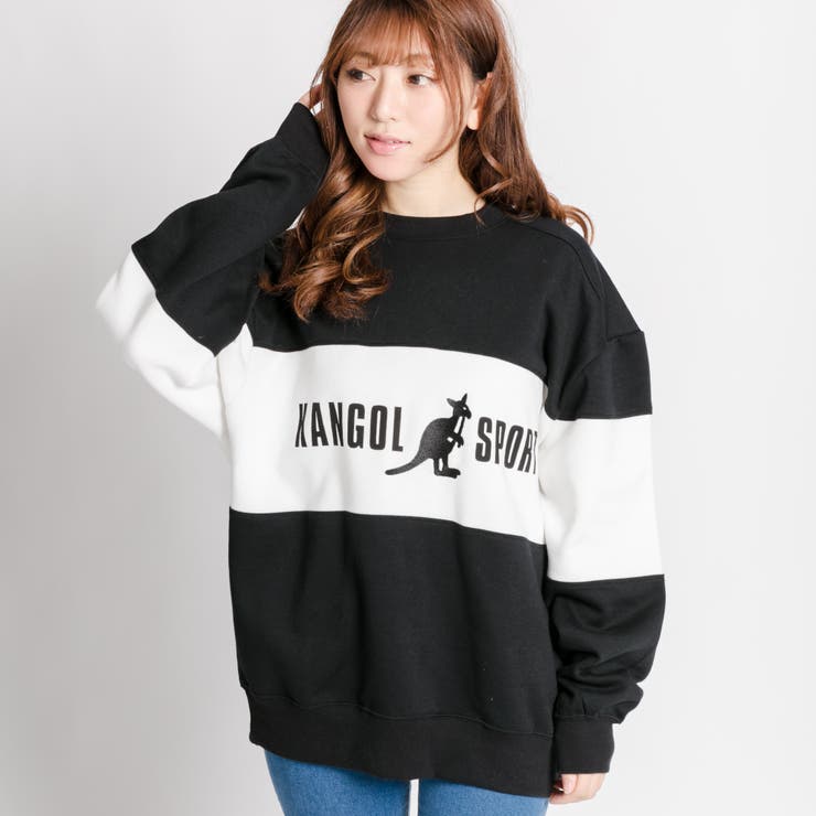 【新品】KANGOL TRIFORCE ロゴ総柄 プルオーバースニード ブルゾン KANGOL SPORT別注ビッグロゴプルオーバー MC17WN12-L004[品番