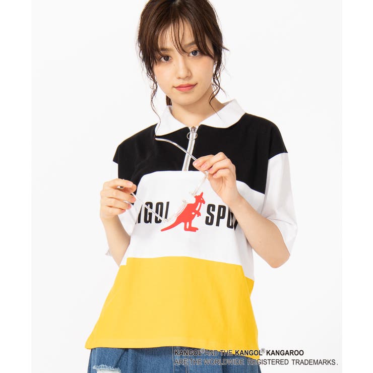 kangol sport シャツ KANGOL SPORT別注ハーフZIPTシャツ MC19SM05-L005[品番：WG010037971