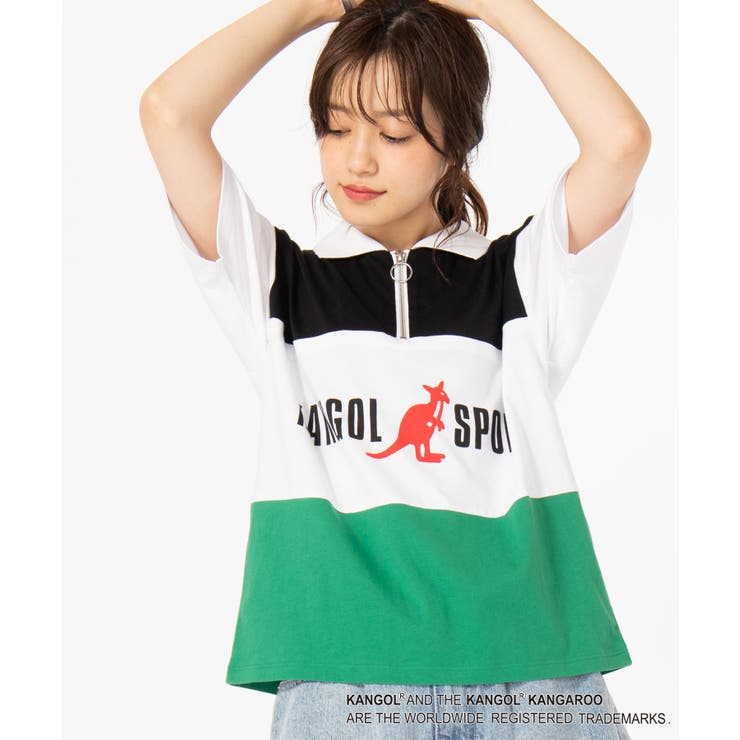 KANGOL SPORT別注ハーフZIPTシャツ MC19SM05-L005[品番：WG010037971