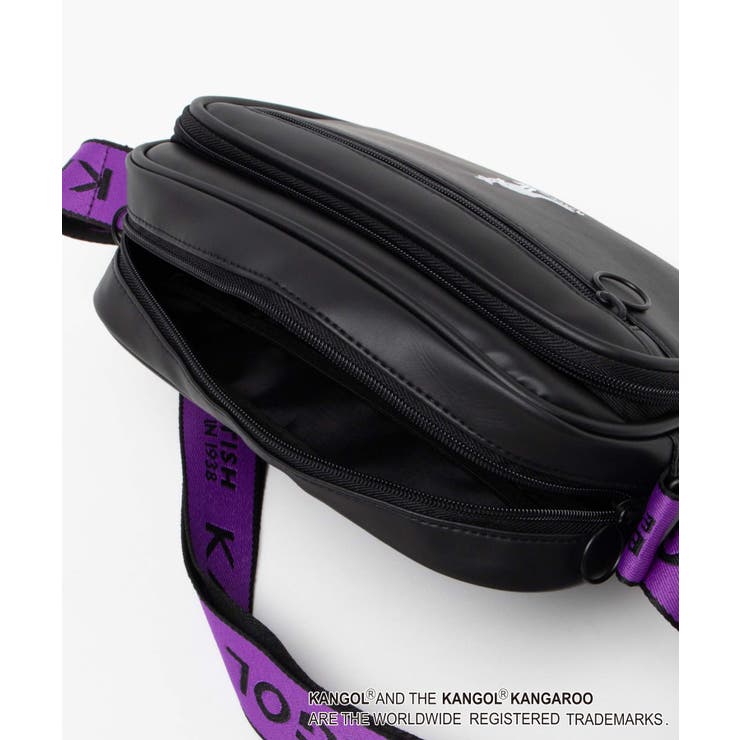 KANGOL 紫ロゴバック