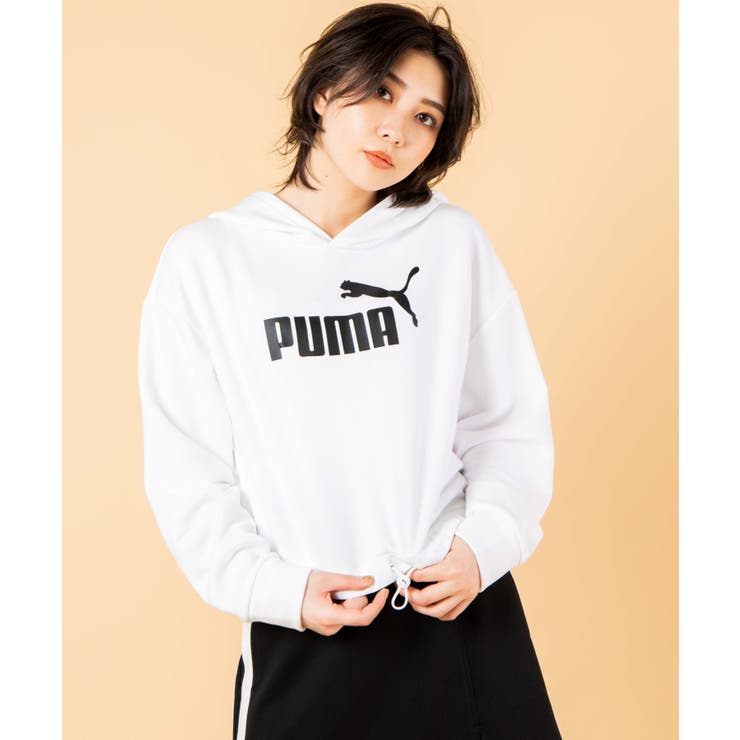 プーマフード付パーカーサイズL レア品 プーマ（PUMA）（レディース）パーカー EVOSTRIPE フーデッド
