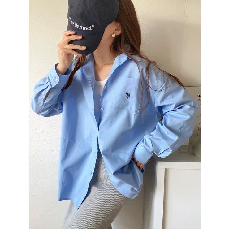 ブルー | USPOLOBIGシャツ | WEGO【WOMEN】