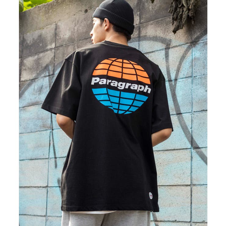 Paragraph グラフィックTシャツ 黒 PARAGRAPH|バックロゴビッグTシャツ[品番：WG010082087]｜WEGO