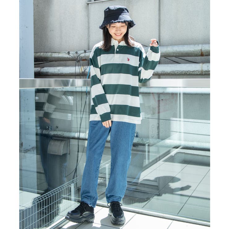 USPOLOボーダーラガーシャツ[品番：WG010082169]｜WEGO【WOMEN