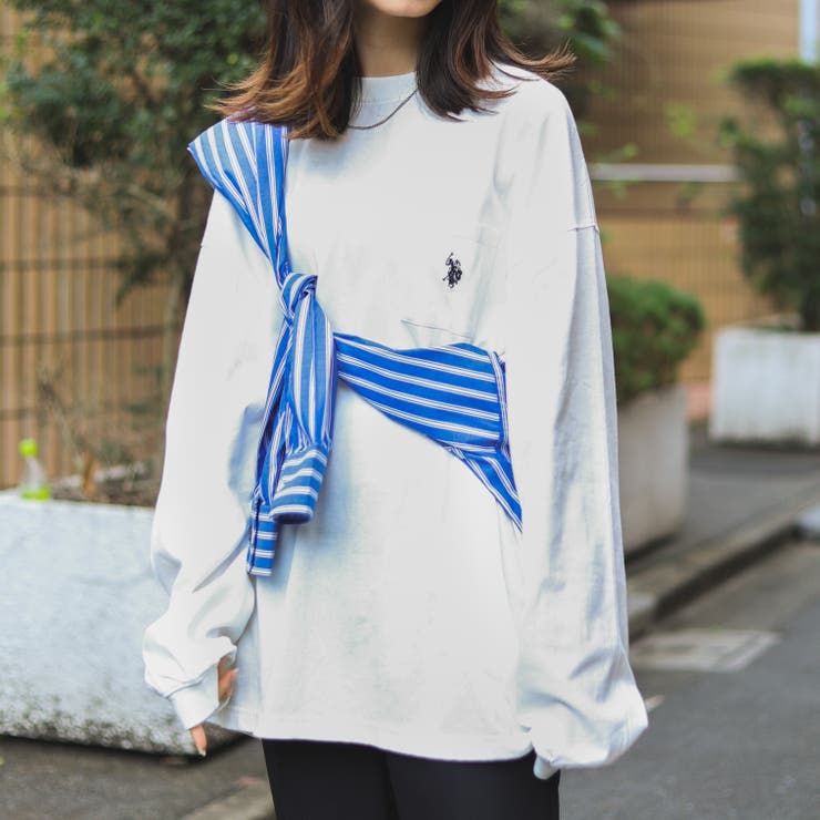 別注 USPOLO ワンポイント刺繍BIGロンTシャツ[品番：WG010082449]｜WEGO【WOMEN】（ウィゴー ）のレディースファッション通販｜SHOPLIST（ショップリスト）