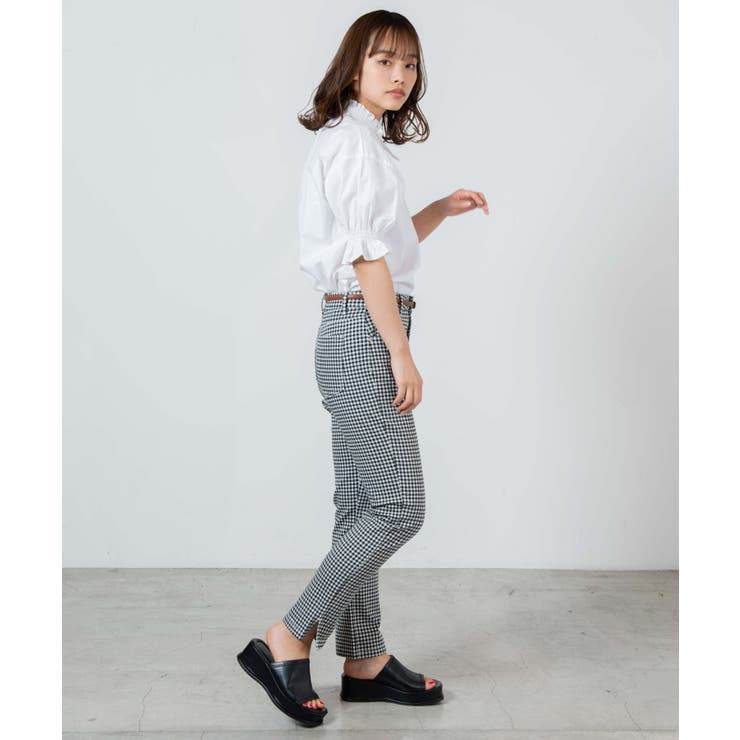 USPOLOスタンドフリルブラウス [品番：WG010079204]｜WEGO【WOMEN