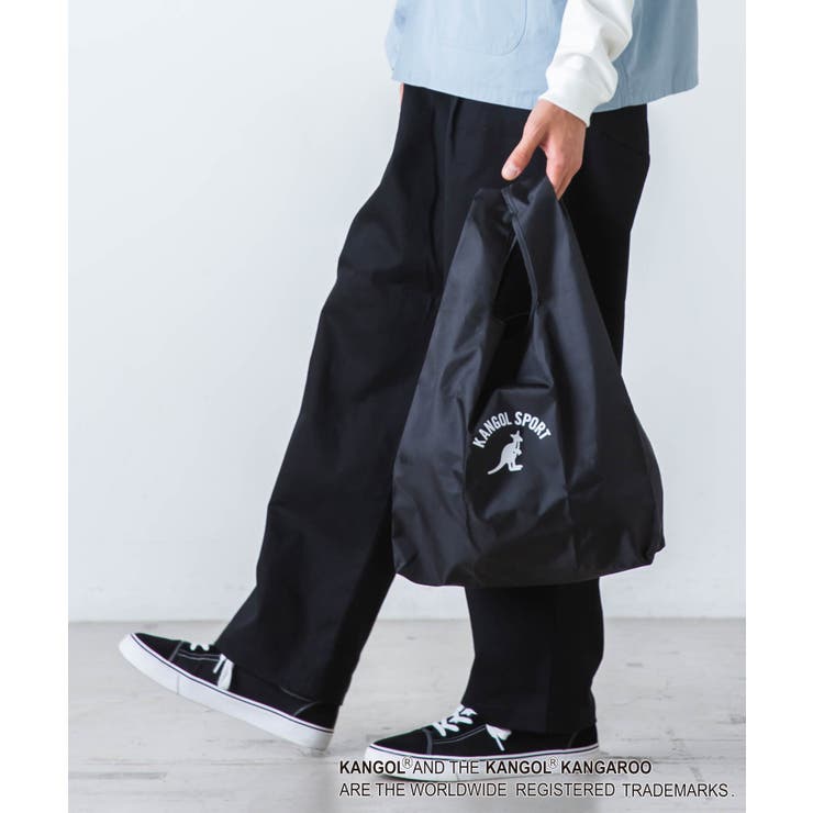 ブラック | 【WEB限定】別注KANGOL SPORT ポーチ付きエコバッグ | WEGO【MEN】