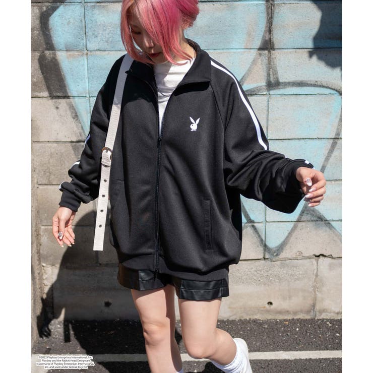 別注 PLAYBOY  ルーズトラックジャケット[品番：WG010086200]｜WEGO【WOMEN】（ウィゴー）のレディースファッション通販｜SHOPLIST（ショップリスト）