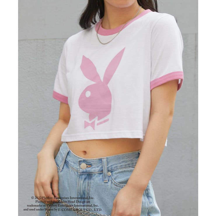 PLAYBOYリンガーチビTシャツ