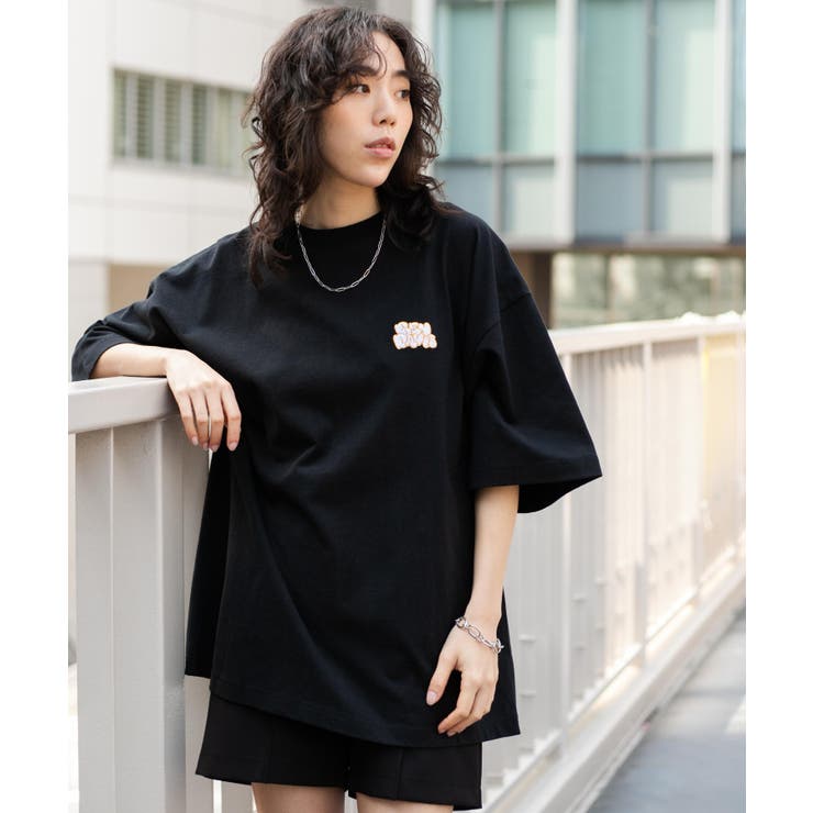 ブラック | 別注ベンデイビスバックグラフィックTシャツ レディース メンズ | WEGO【WOMEN】