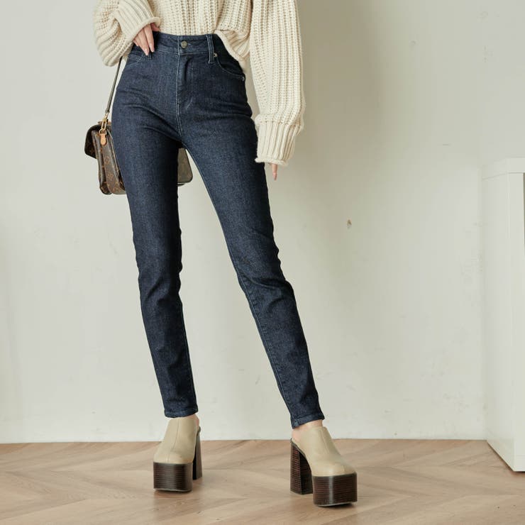 ストレッチデニムスキニーパンツ 韓国  韓国ファッション[品番：WG010084904]｜WEGO【WOMEN】（ウィゴー）のレディースファッション通販｜SHOPLIST（ショップリスト）