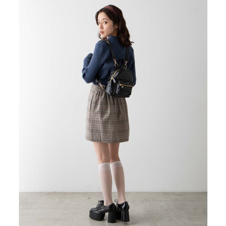 専用厳守♥クリアーキルティングミニバニティ＆最新作リュック新品未使用未開封２点 MONICA デイバック リュック ポーチ付きキルティングリュック