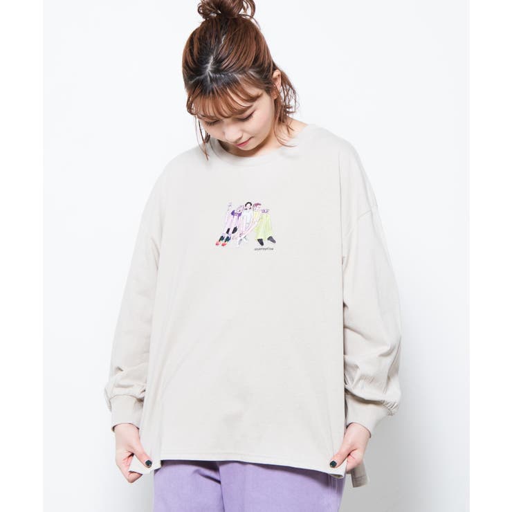 イラストレータープリントロンt Mt21sp01 L0004 品番 Wg Wego Women ウィゴー のレディースファッション通販 Shoplist ショップリスト