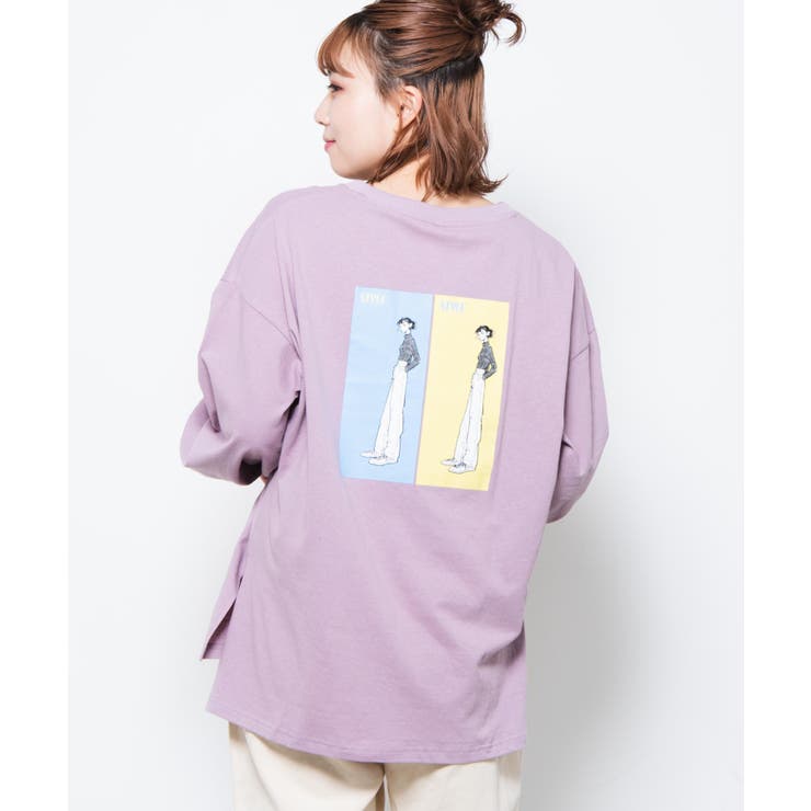 イラストレータープリントロンt Mt21sp01 L0004 品番 Wg Wego Women ウィゴー のレディースファッション通販 Shoplist ショップリスト