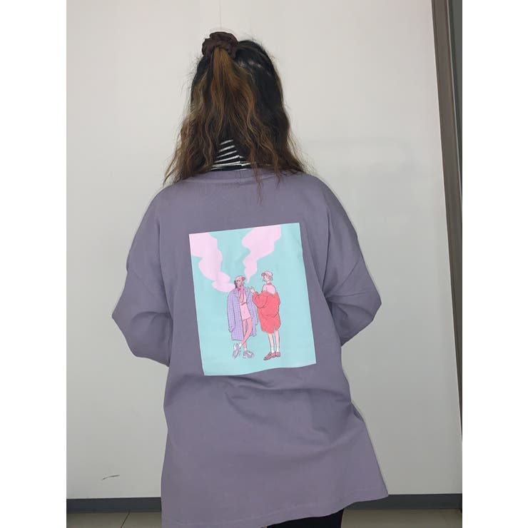 イラストレータープリントロンt Mt21sp01 L0004 品番 Wg Wego Women ウィゴー のレディースファッション通販 Shoplist ショップリスト