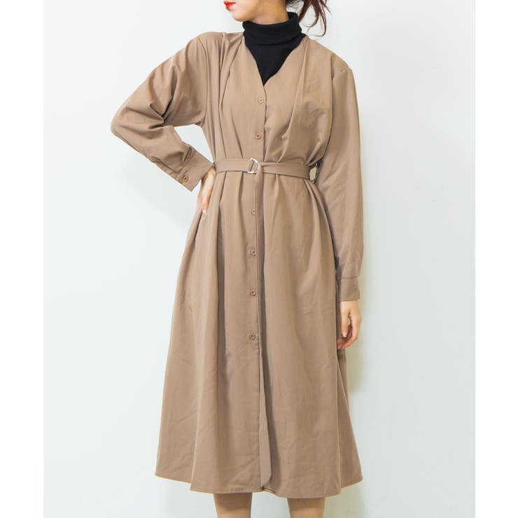 WEB限定】ベルトロングシャツワンピース MT21SP02-L0005[品番