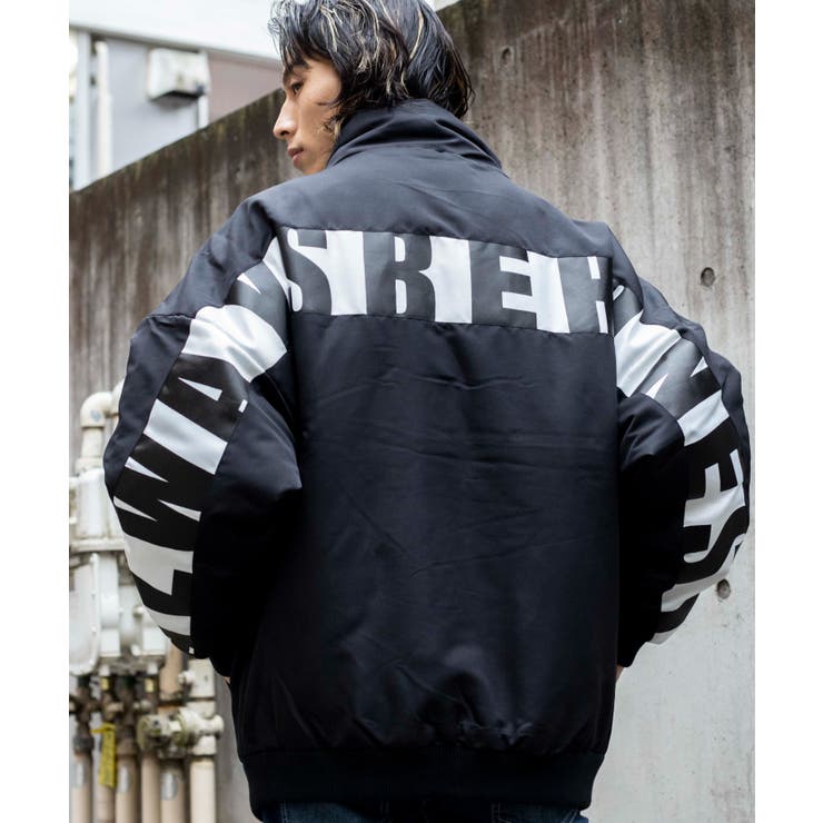 ブラック | 【WEB限定】ラインボンバージャケット N20-327-39D | WEGO【MEN】