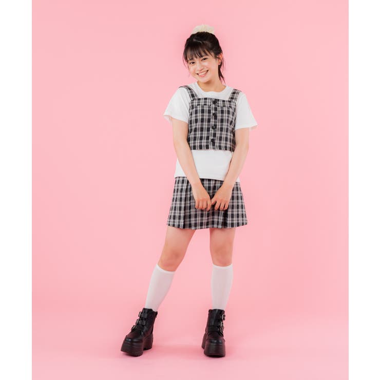 【porMe】ビスチェ＆スカート＆Ｔシャツ３点セット[品番：WG010080337]｜WEGO【WOMEN】（ウィゴー）のレディースファッション通販｜SHOPLIST（ショップリスト）