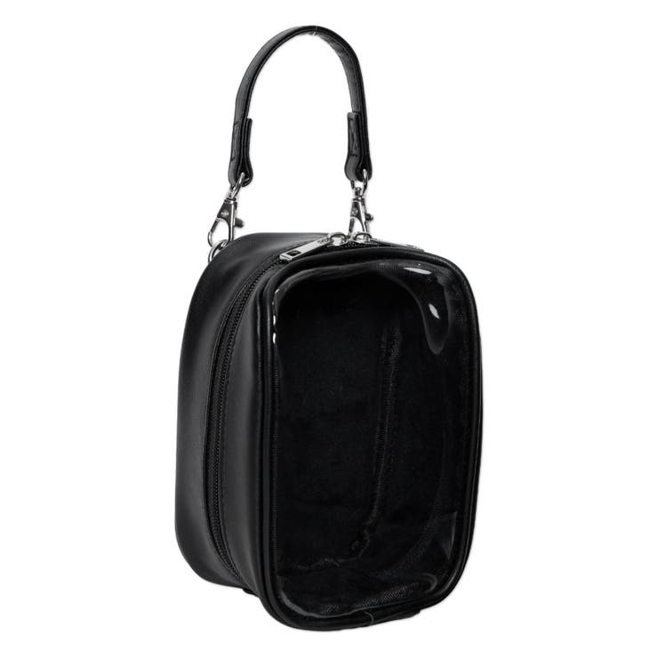 ブラック | 2WAYワイドクリアウィンドウぬいポーチ | WEGO【WOMEN】