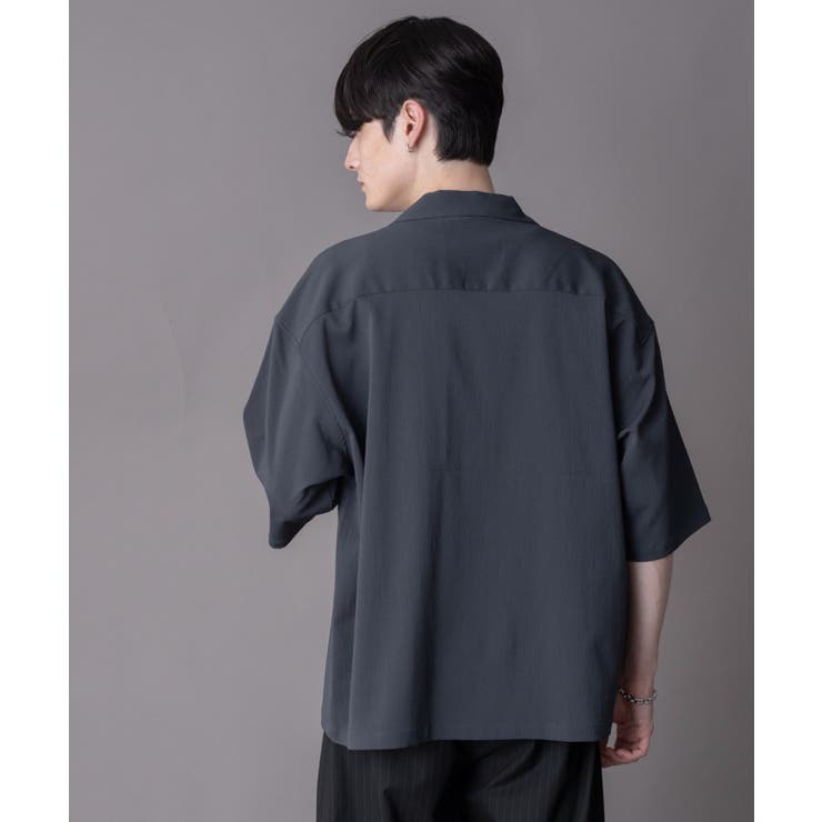 クレープオープンカラーシャツ（SS） | WEGO【MEN】 | 詳細画像9 