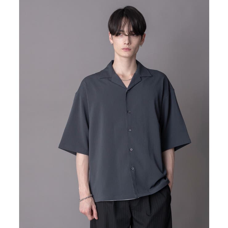 クレープオープンカラーシャツ（SS） | WEGO【MEN】 | 詳細画像10 