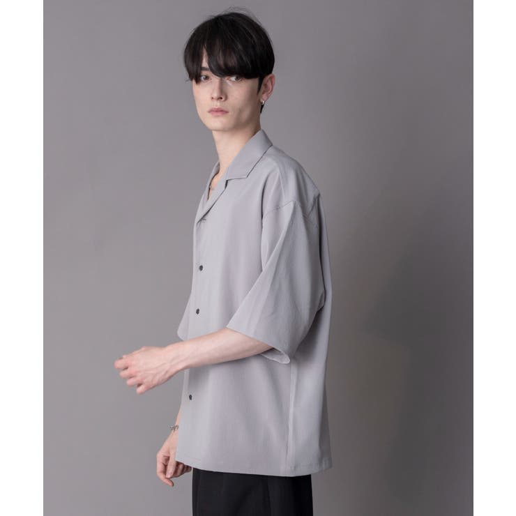 クレープオープンカラーシャツ（SS） | WEGO【MEN】 | 詳細画像15 