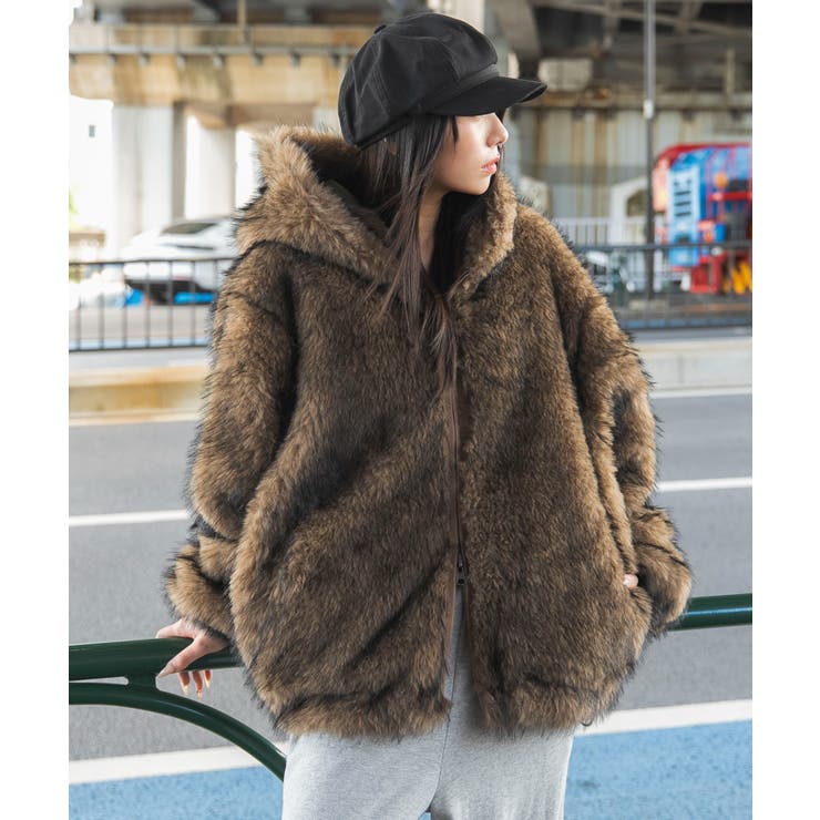 フェイクファーリバーシブルフードブルゾン[品番：WG010099398]｜WEGO