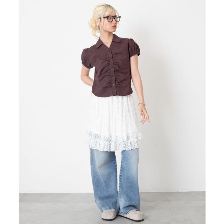 コンパクトギャザーチェックシャツ | WEGO【WOMEN】 | 詳細画像11 