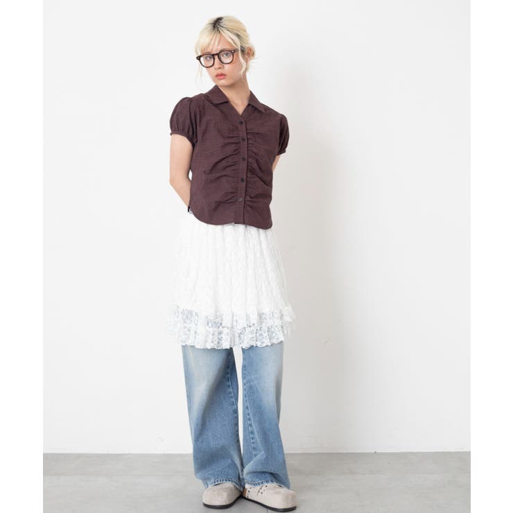 コンパクトギャザーチェックシャツ | WEGO【WOMEN】 | 詳細画像12 