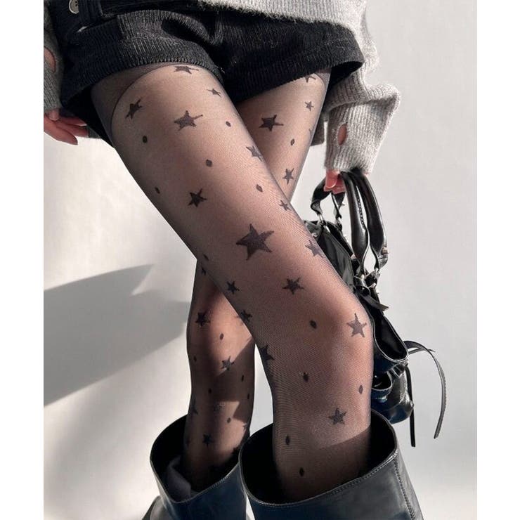 スター柄シアータイツ | WEGO【WOMEN】 | 詳細画像2 