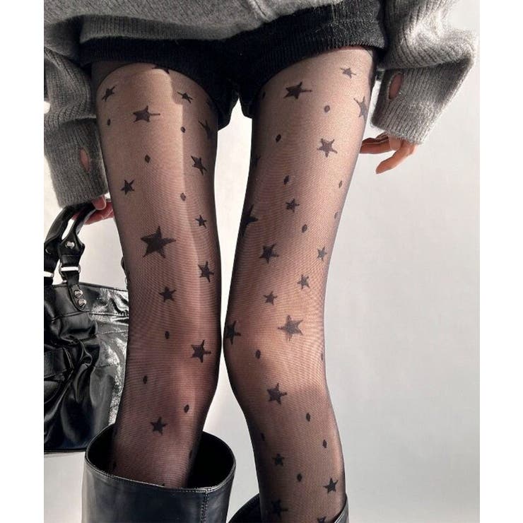 スター柄シアータイツ | WEGO【WOMEN】 | 詳細画像3 