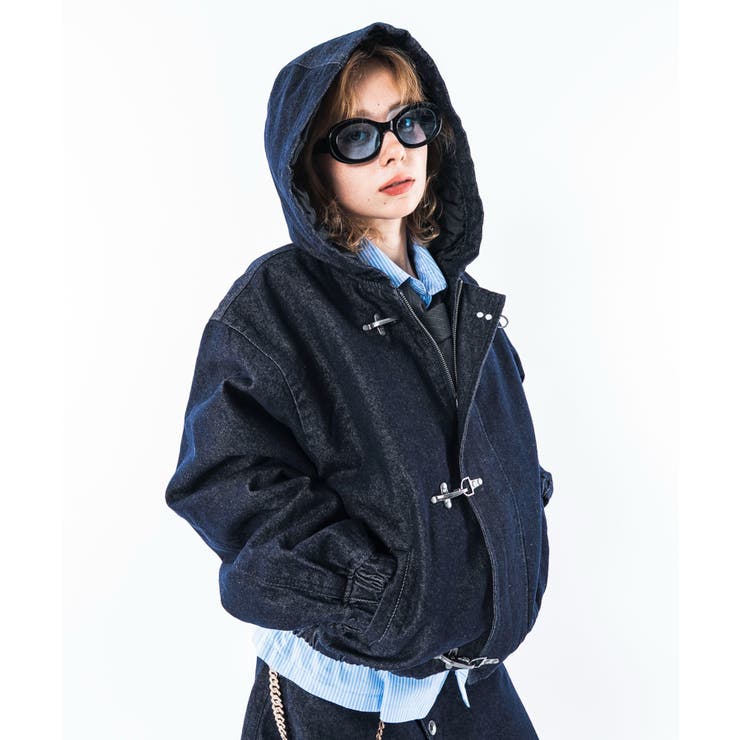 デニムインディゴ | ファイヤーマンフードブルゾン | WEGO【MEN】