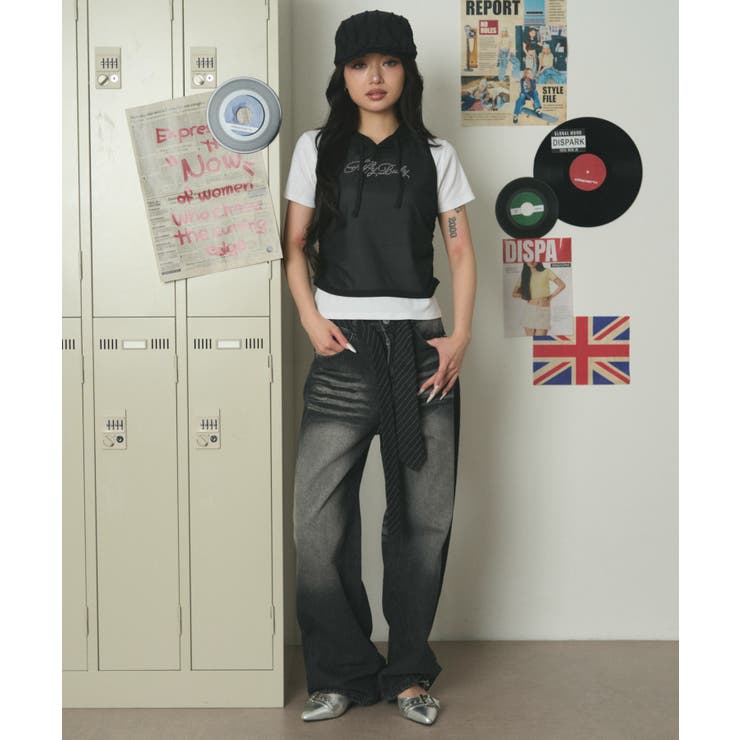 スタッズロゴシアーレイヤードトップ | WEGO【WOMEN】 | 詳細画像2 