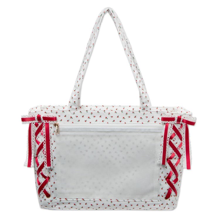 ホワイトソノタ：花柄 | ガーリーレースアップ痛バッグS | WEGO【WOMEN】