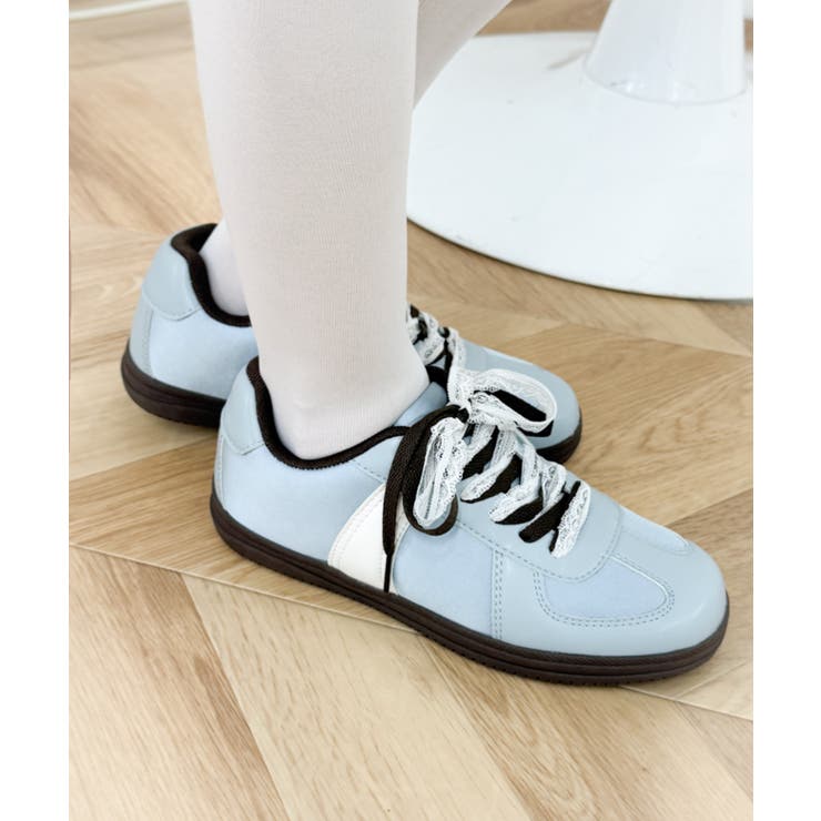 サックス | ダブルシューレースローカットスニーカー | WEGO【WOMEN】