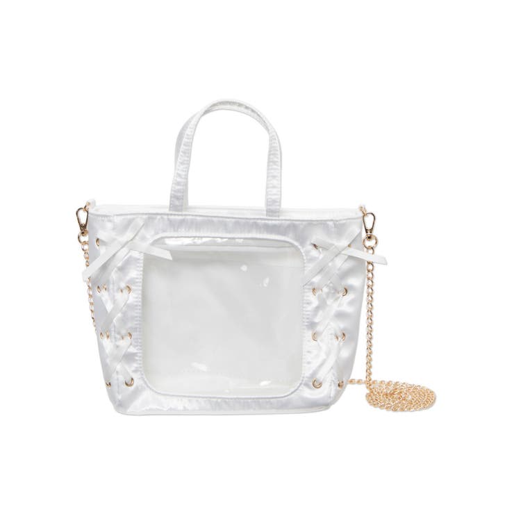 ホワイト | レースアップミニぬいショルダー | WEGO【WOMEN】
