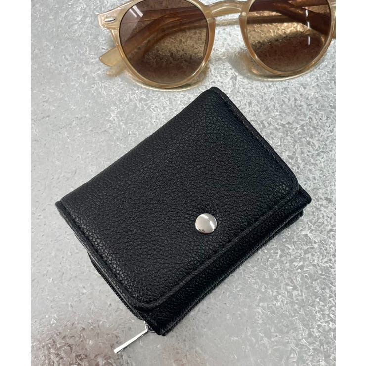 ブラック | シンプルフラップミニウォレット | WEGO【WOMEN】